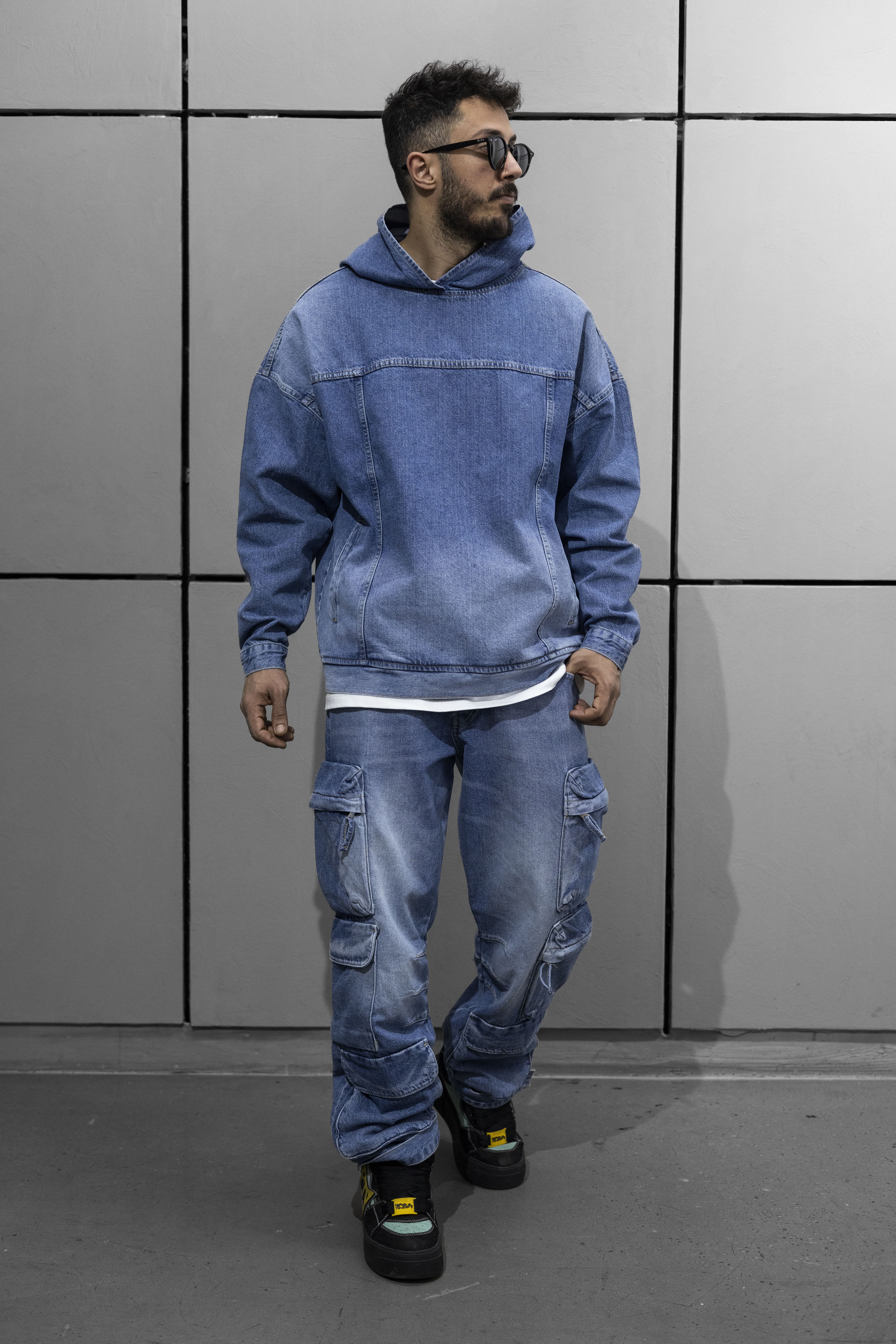 Denim hoodie