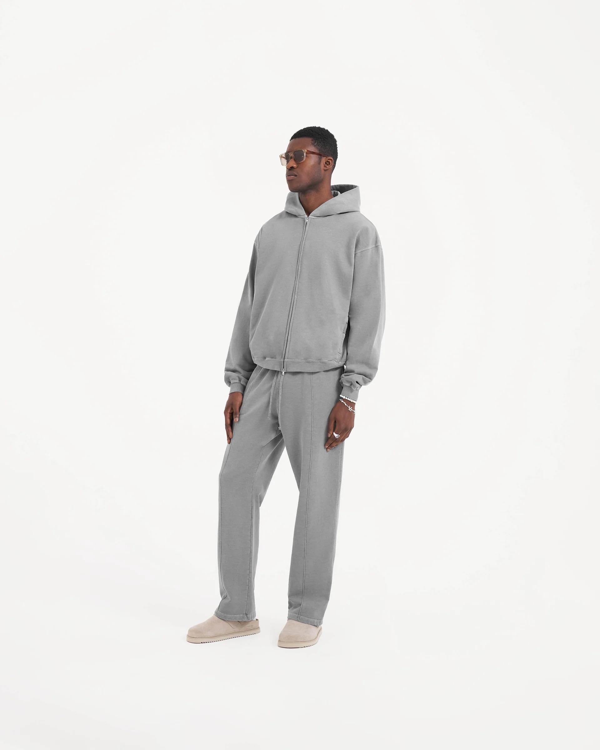 Oversized hoodie REPRESENT ZIP - color Gray 
