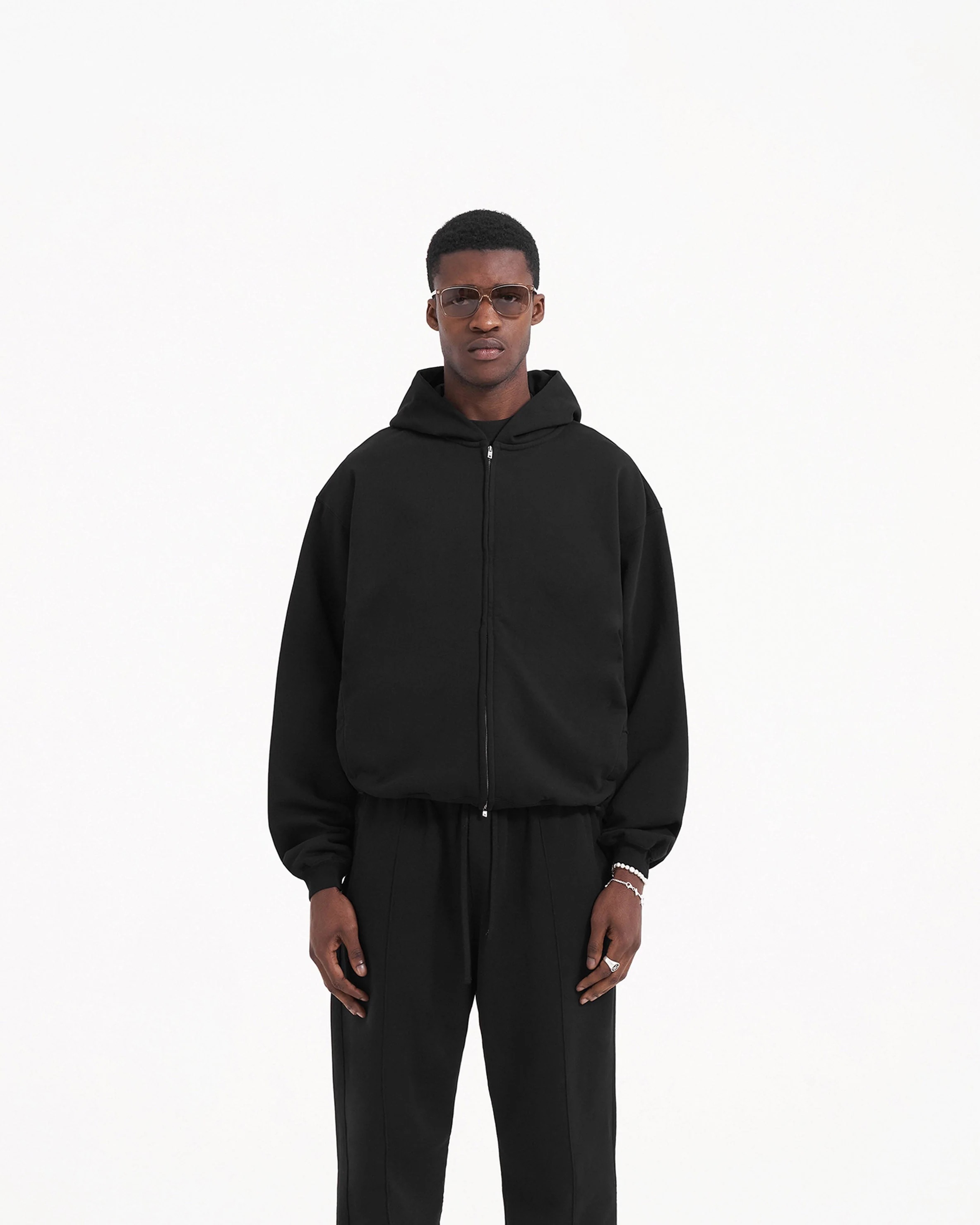 Oversized hoodie REPRESENT ZIP - color Black